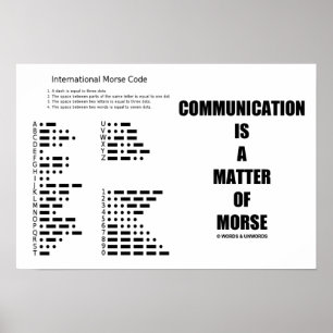 Communicatie is een kwestie van morsecode-Humor Poster