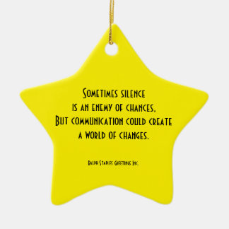 communicatie keramisch ornament