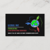 Communicatie-Logo, vertaler en tolk Visitekaartje (Voorkant)