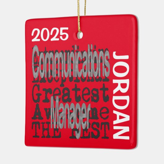 Communicatie Manager Buitengewoon CUSTOM Keramisch Ornament (Links)