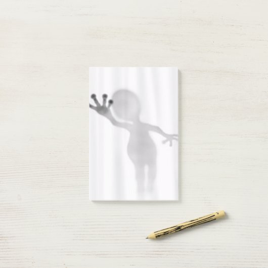 communicatie met buitenaardse wezens post-it® notes (Op bureau)