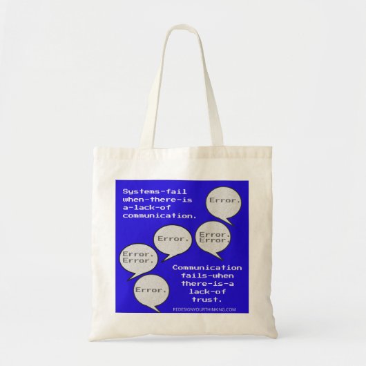 Communicatie opnieuw opstarten tote bag (Voorkant)