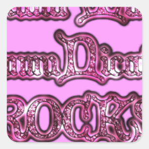 Communicatie Rocks Pink Hakuna Matata .png Vierkante Sticker