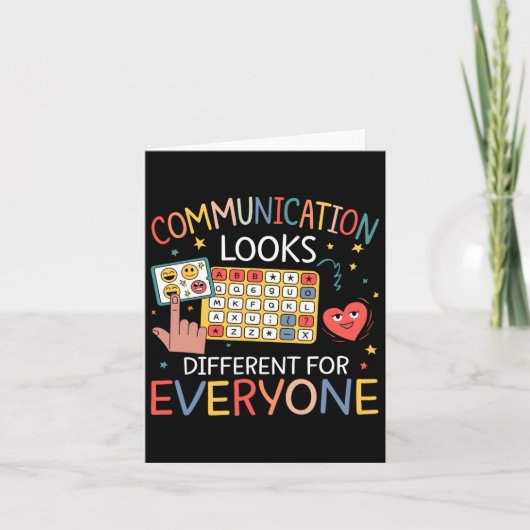 Communicatie ziet er anders uit voor iedereen Auti Kaart (Voorkant)