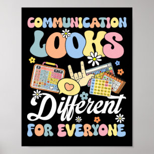 Communicatie ziet er anders uit voor iedereen Auti Poster