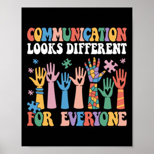 Communicatie ziet er anders uit voor iedereen Auti Poster