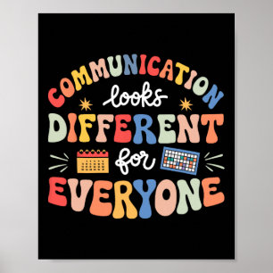 Communicatie ziet er anders uit voor iedereen Auti Poster