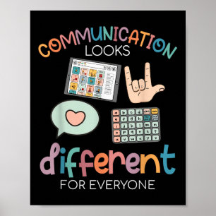 Communicatie ziet er anders uit voor iedereen Auti Poster