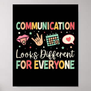 Communicatie ziet er anders uit voor iedereen poster