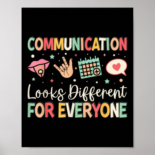 Communicatie ziet er anders uit voor iedereen poster (Voorkant)