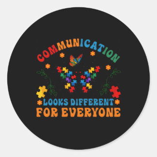 Communicatie ziet er voor iedereen anders uit ronde sticker