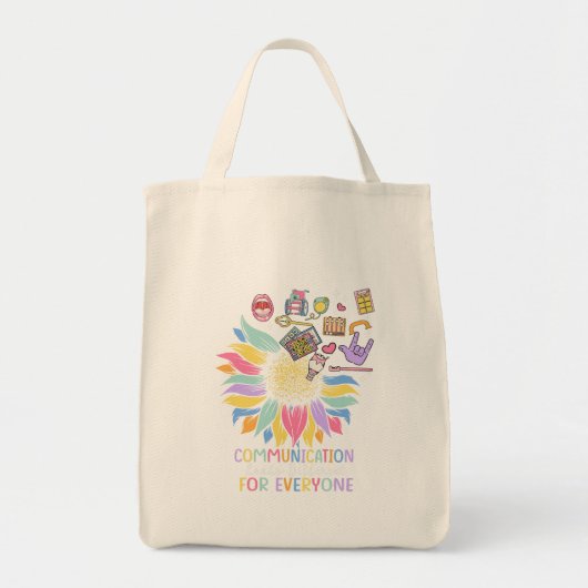 Communicatie ziet er voor iedereen anders uit Sunf Tote Bag (Voorkant)