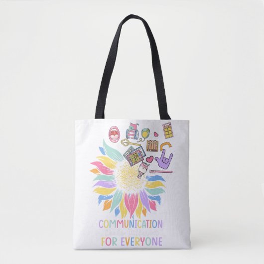 Communicatie ziet er voor iedereen anders uit Sunf Tote Bag (Voorkant)