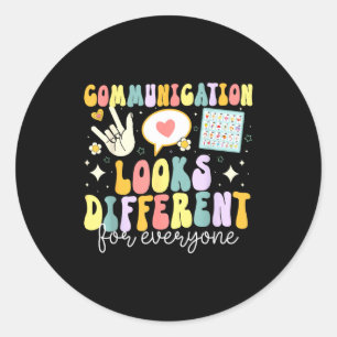 Communicatie Ziet Er Voor Iedereen Anders Uit Toes Ronde Sticker