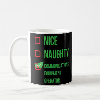 Communicatieapparatuur operator Funny Kerstmis Koffiemok