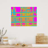 "Communicatielijnen" Abstract Poster (Keuken)