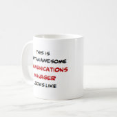 communicatiemanager, geweldige koffiemok (Voorkant links)