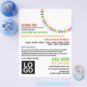 Communicatieontwerp, vertaler en tolk flyer (Enkel)