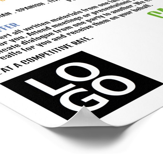 Communicatieontwerp, vertaler en tolk poster (Hoek)