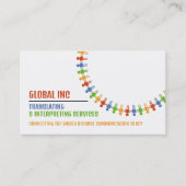 Communicatieontwerp, vertaler en tolk visitekaartje (Voorkant)