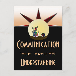 Communicatiepad naar begrip briefkaart