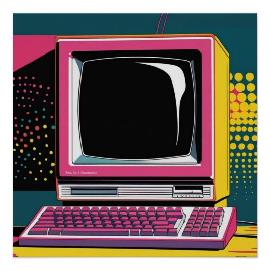 Communicatietechnologie Glanzende Poster | Wandkun (Voorkant)