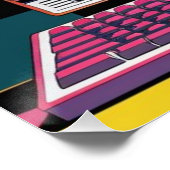 Communicatietechnologie Glanzende Poster | Wandkun (Hoek)