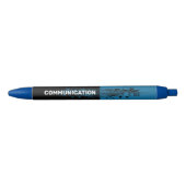 communicatietoren blauwe inkt pen (Voorkant)