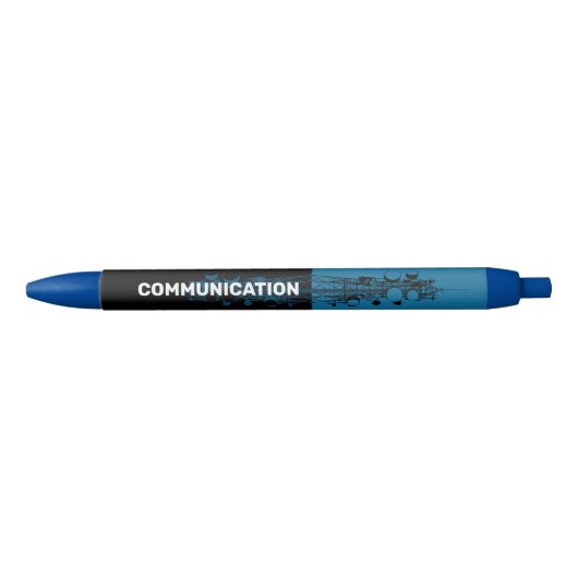communicatietoren blauwe inkt pen (Voorkant)