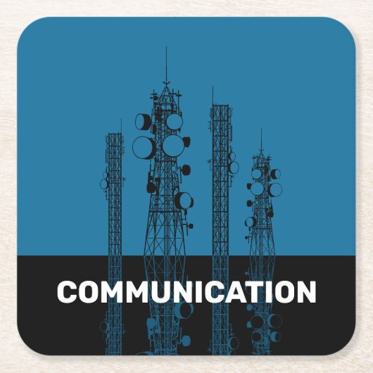 Communicatietoren Kartonnen Onderzetters (Voorkant)