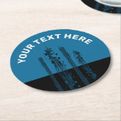 Communicatietoren Ronde Kartonnen Onderzetter (Gebogen)