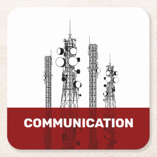 Communicatietorens Kartonnen Onderzetters