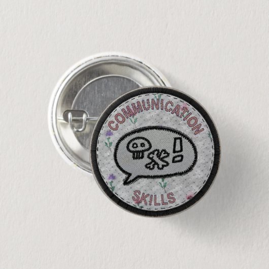 Communicatievaardigheden hervatten, zoeken ronde button 3,2 cm (Voorkant /achterkant)