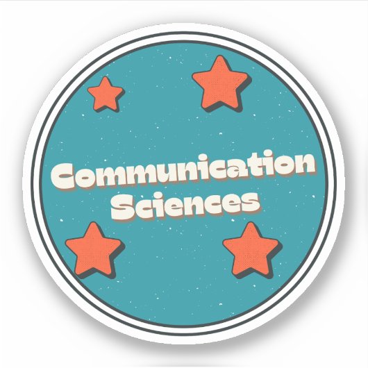 communicatiewetenschappen sticker (Voorkant)