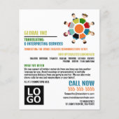 Communicatiewiel, vertaler en tolk flyer (Voorkant)