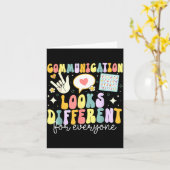 Communication Looks Different For Everyone Speech Kaart (Gele Bloem)