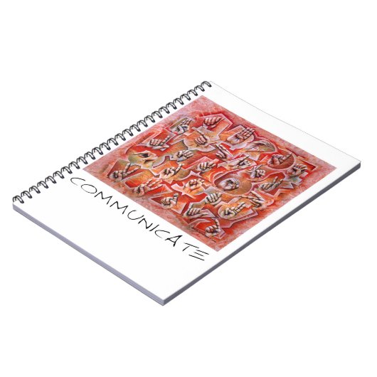 Communiceer gebarentaal notebook notitieboek (Linkerzijde)