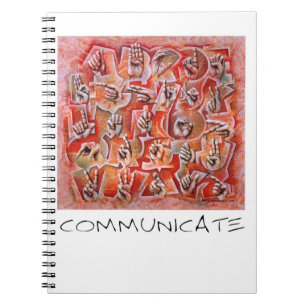 Communiceer gebarentaal notebook notitieboek