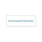 "Communiceer productief" Zelfinkt Stempel (Design)