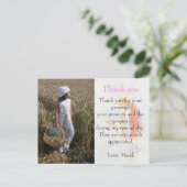 Communie Bedankt Opmerking Aangepaste fotokaart Briefkaart (Staand voorkant)