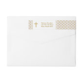 Communie Beige met gouden stippen (Achterkant)