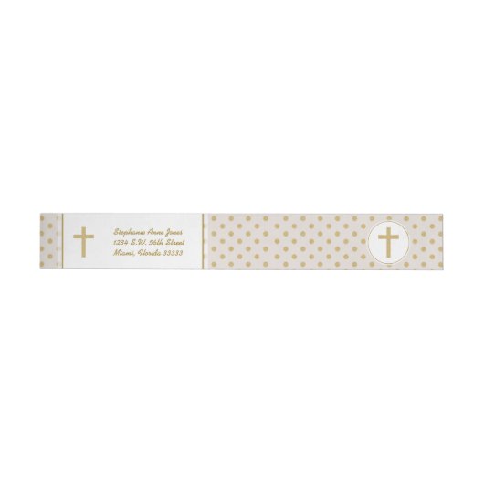 Communie Beige met gouden stippen (Individueel)