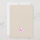 Communie Beige met gouden stippen Kaart (Achterkant)