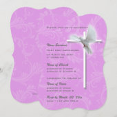 Communie bevestiging duif meisjes kaart (Voorkant / Achterkant)