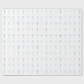 Communie Blauw Kruis Cadeaupapier (Vlak)