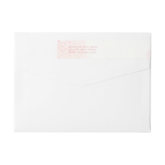 Communie Bloemen Roze Waterverven (Achterkant)