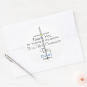 Communie Boy Dank u Ronde Stickers (Envelop)