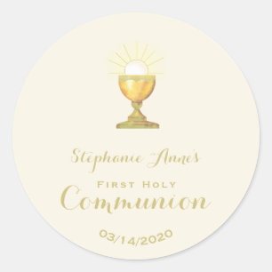 Communie Chalice Ronde Sticker
