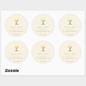 Communie Chalice Ronde Sticker (Vel)