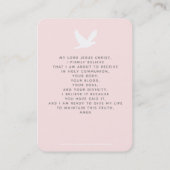 Communie Dove Blond Meisje Gebed Visitekaartje (Achterkant)